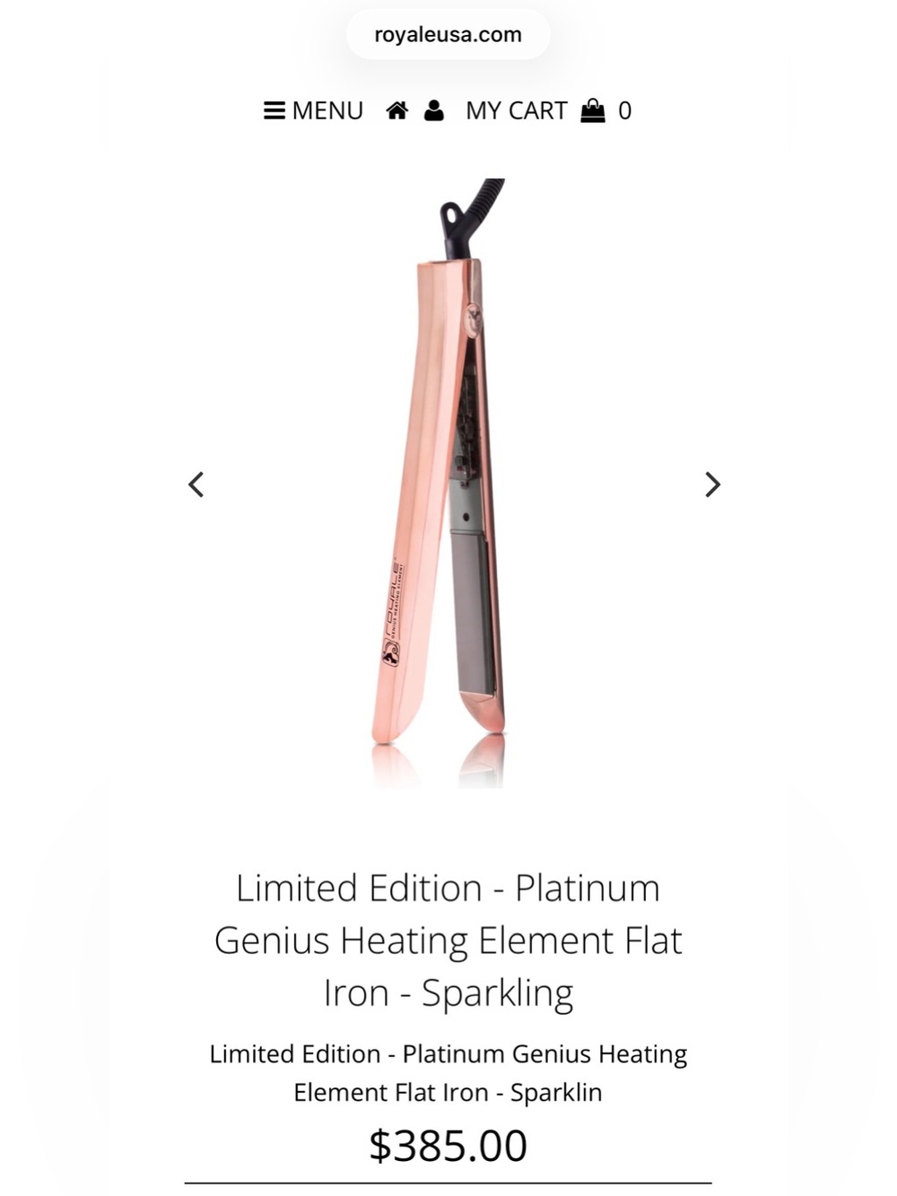 ROYALE Platinum Genius Flat Iron - LIMITED EDITION ROSE GOLD - NWT - Picture 4 of 8